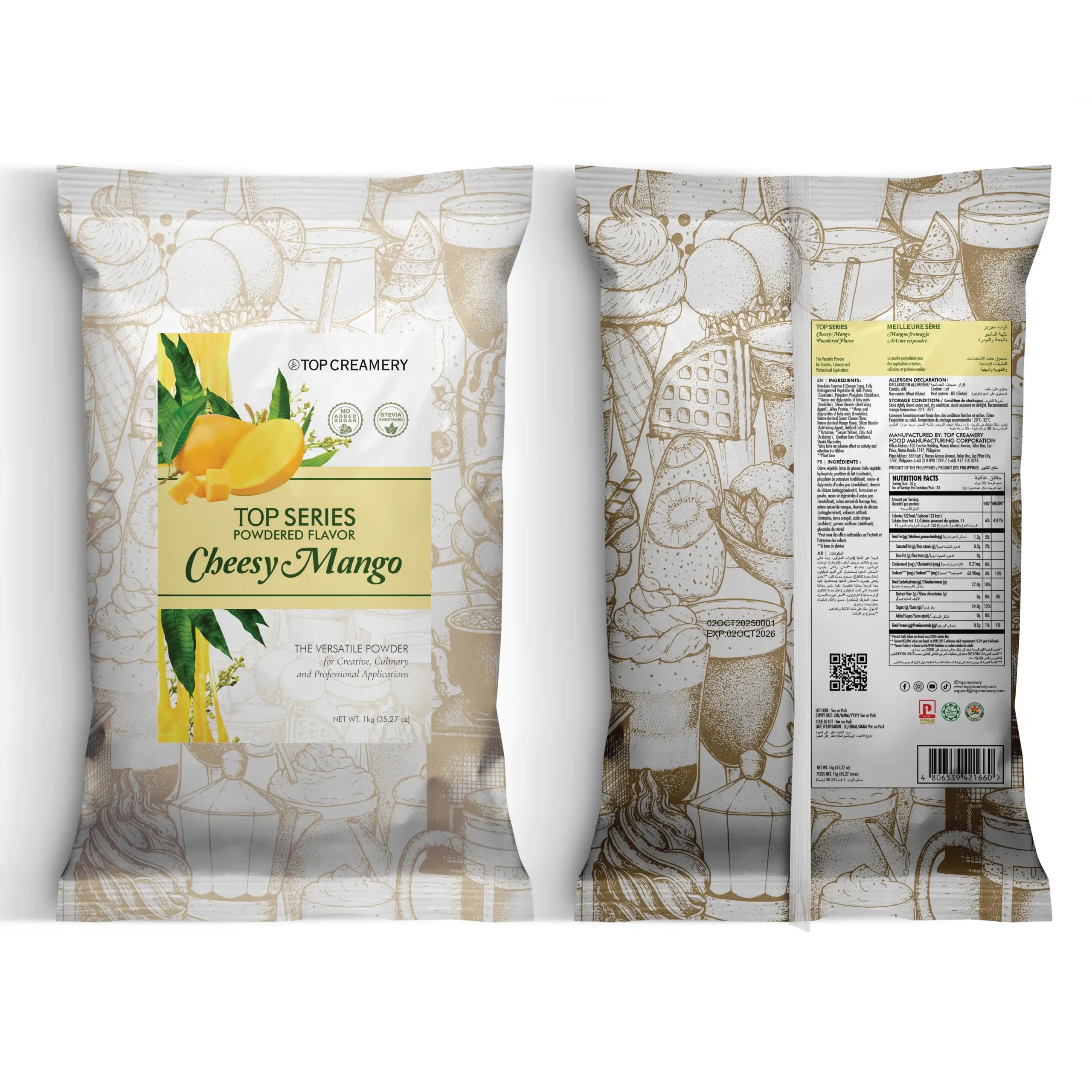TOP Series Cheesy Mango Powder Flavor 1kg - Image 3
