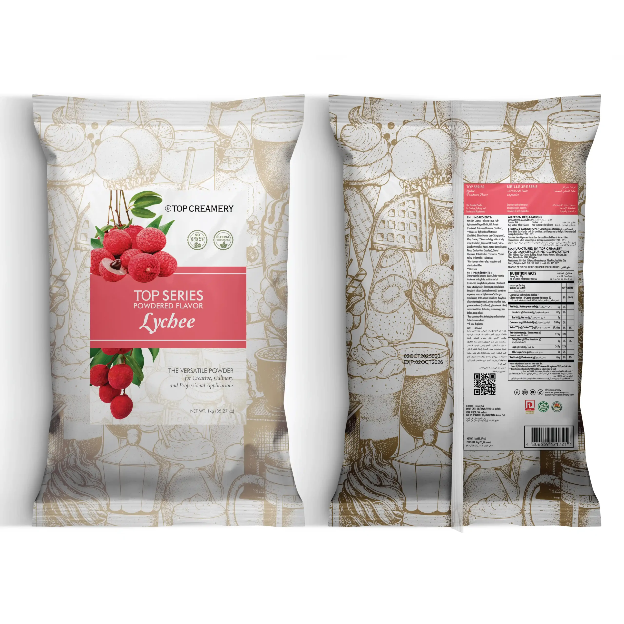 TOP Series Lychee Powder Flavor 1kg - Image 3