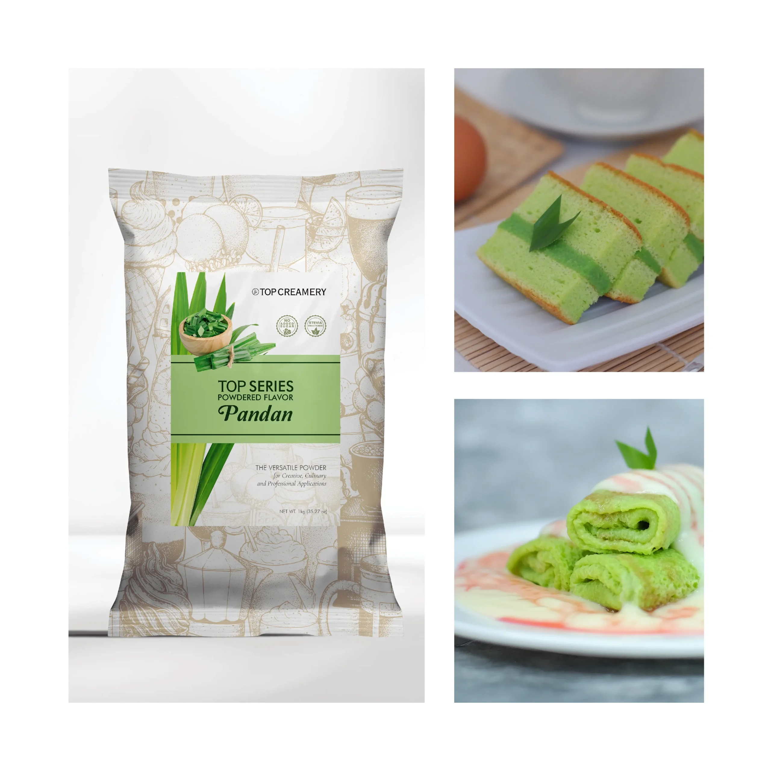 TOP Series Pandan Powder Flavor 1kg - Image 4