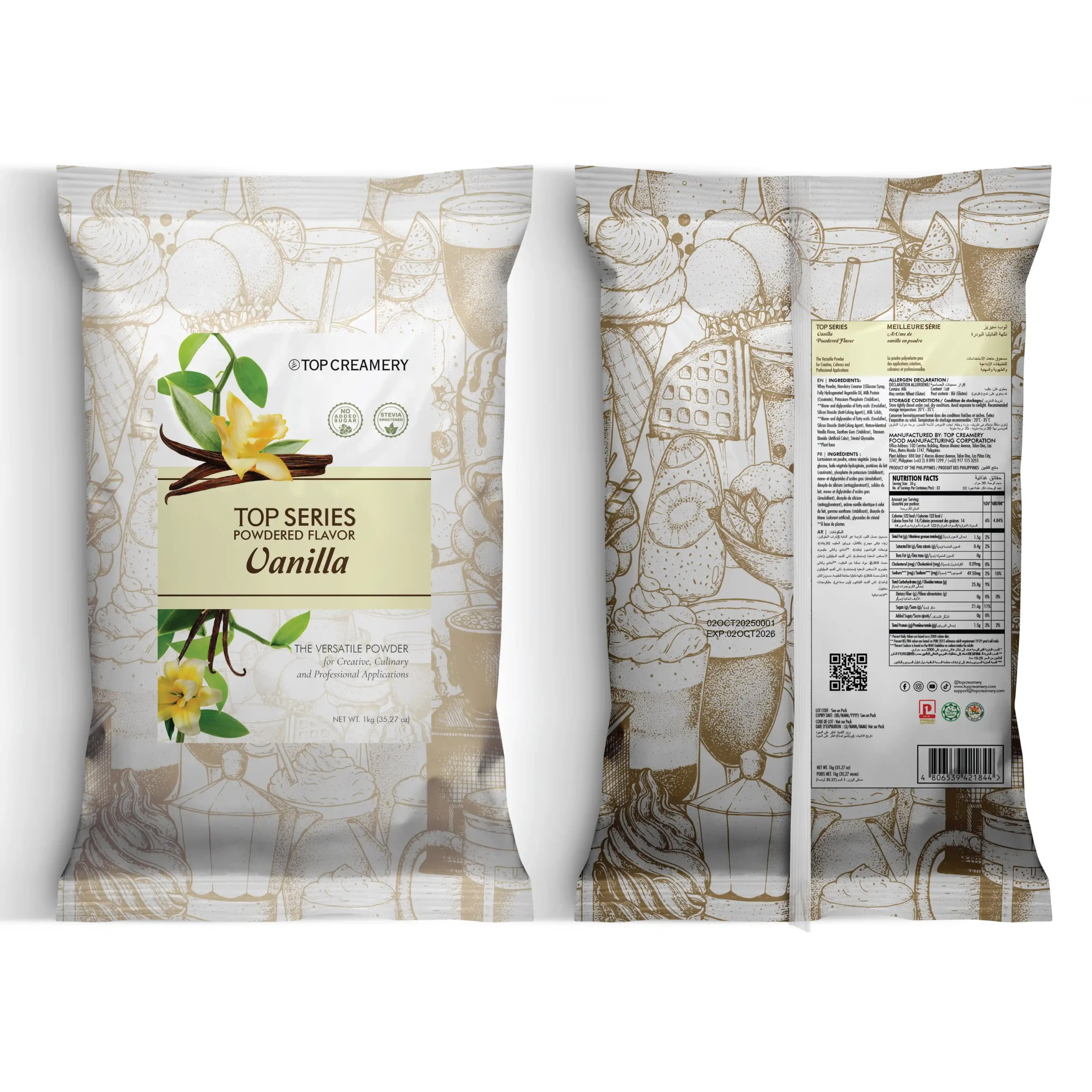TOP Series Vanilla Powder Flavor 1kg - Image 3