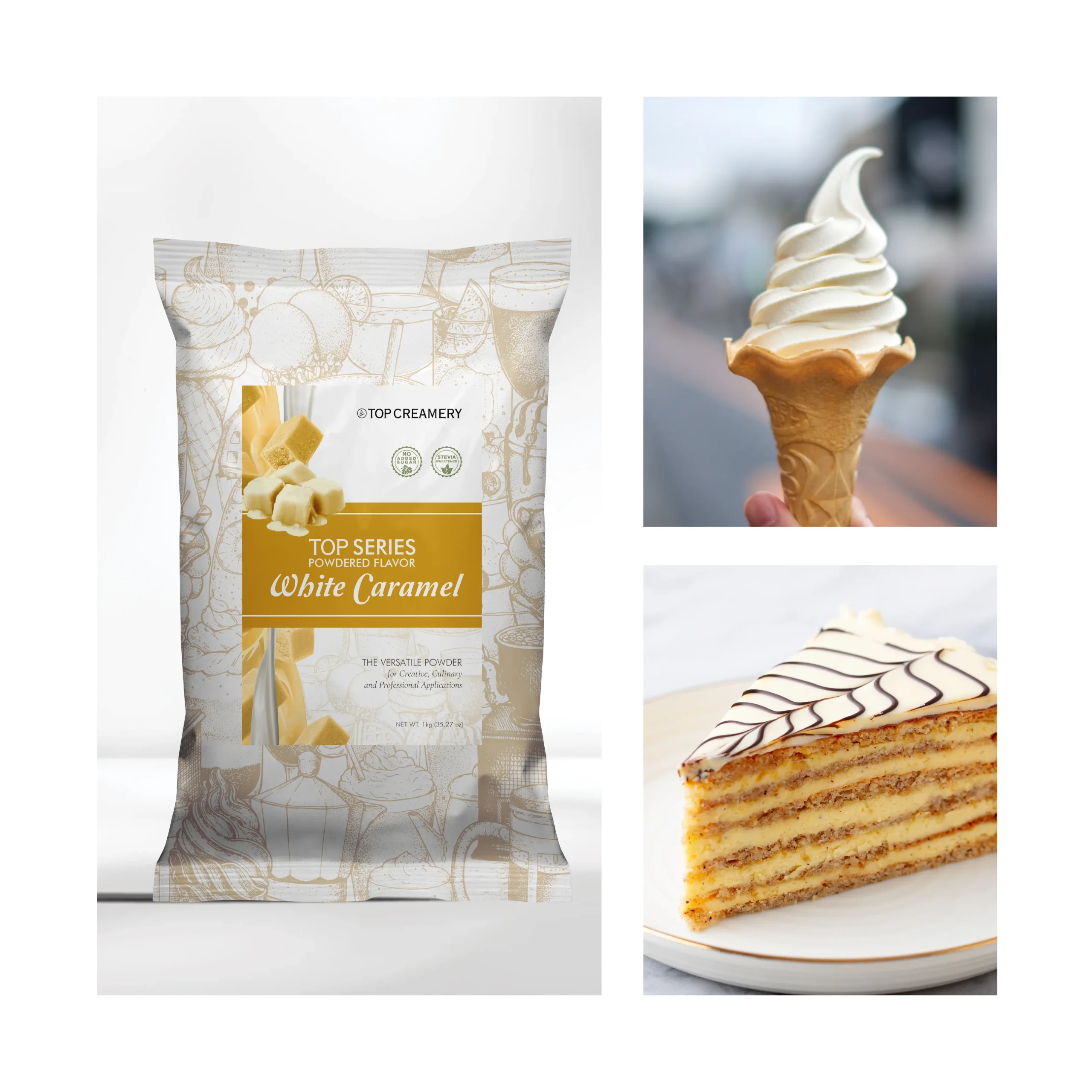 TOP Series White Caramel Powder Flavor 1kg - Image 4