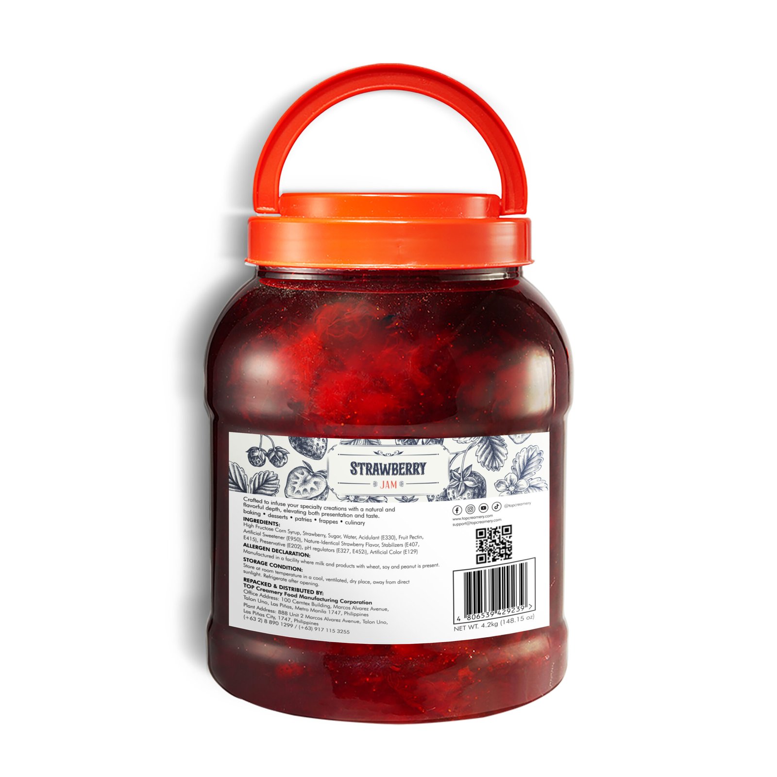 TOP Series Strawberry Jam 4.2kg - Image 2