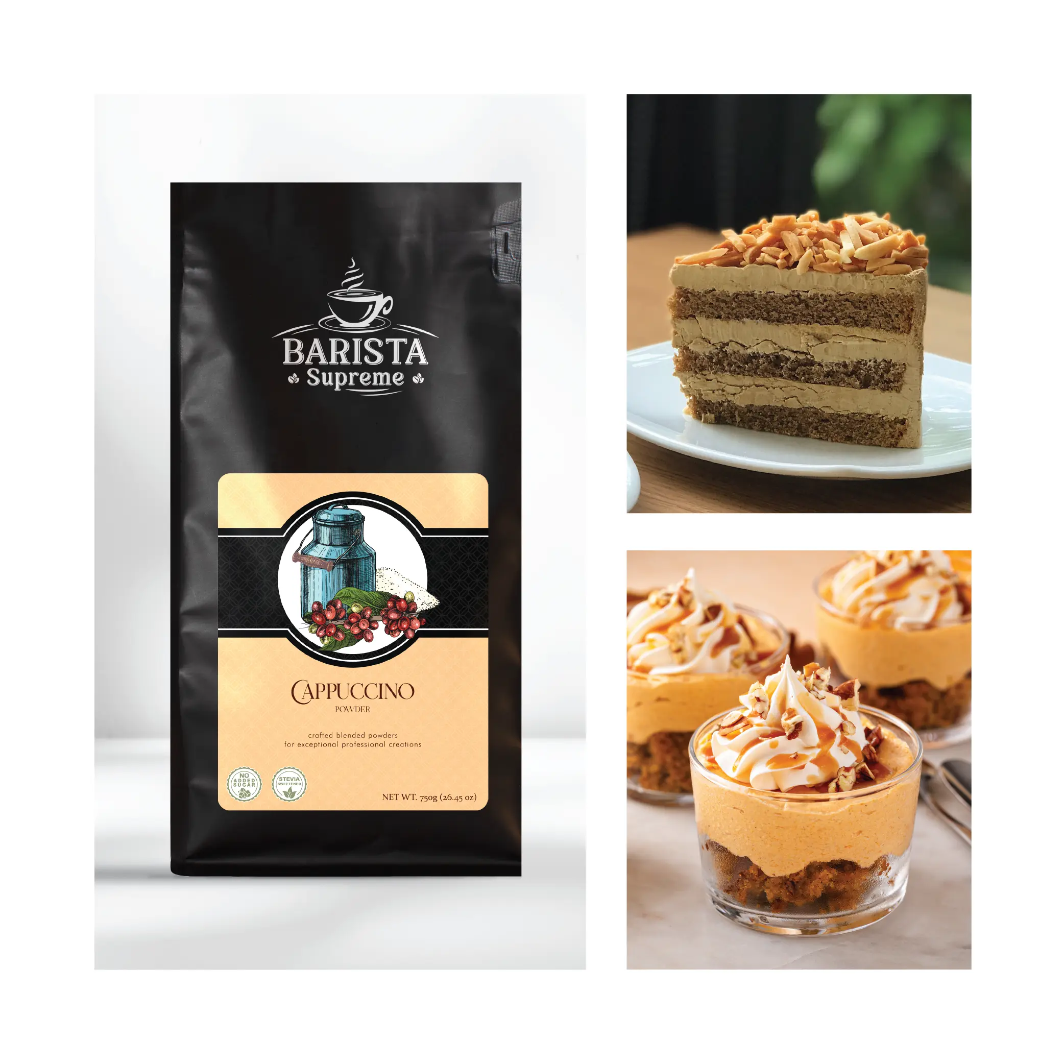 Barista Supreme Cappuccino Powder 750g - Image 4