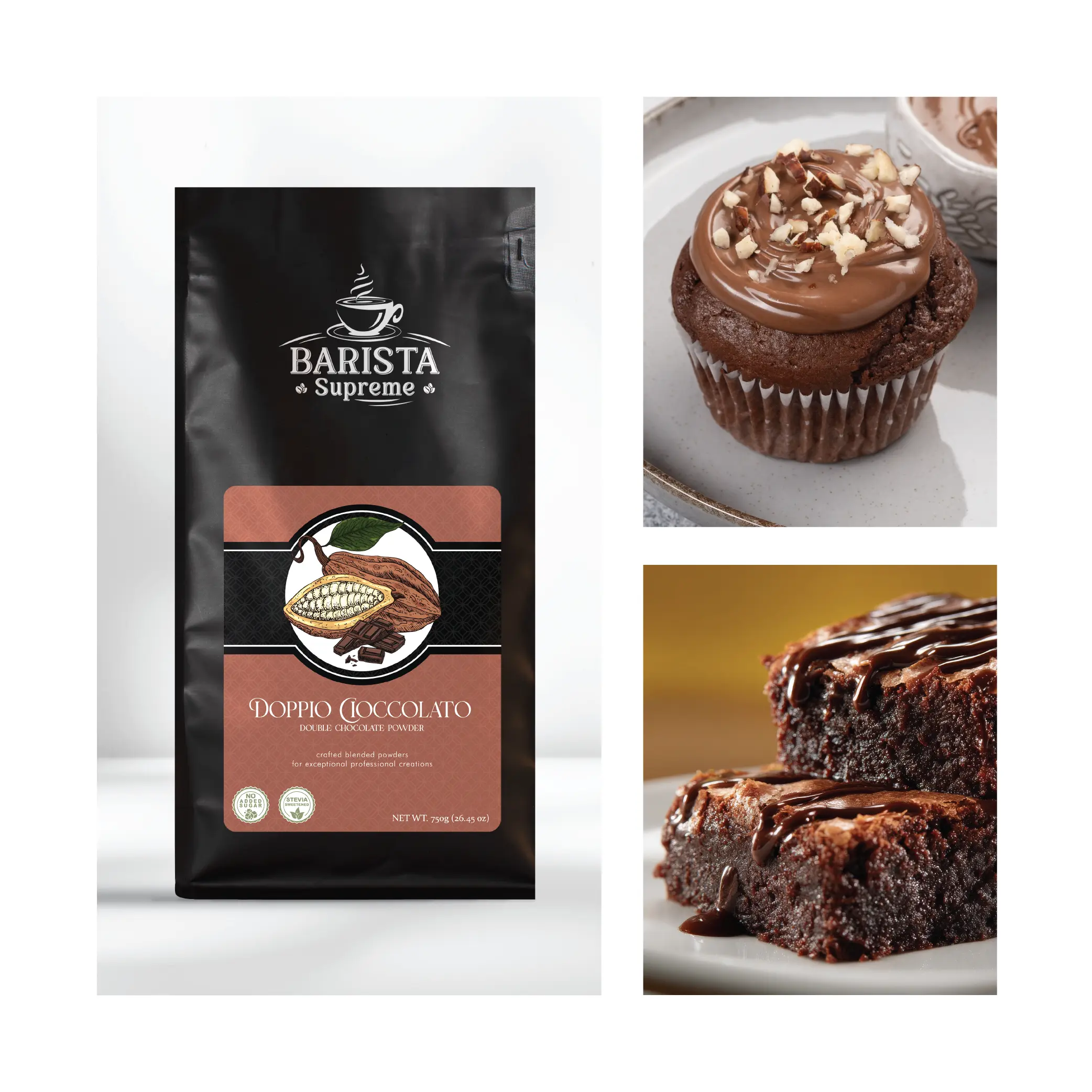 Barista Supreme Doppio Cioccolato Powder (Double Chocolate) 750g - Image 4