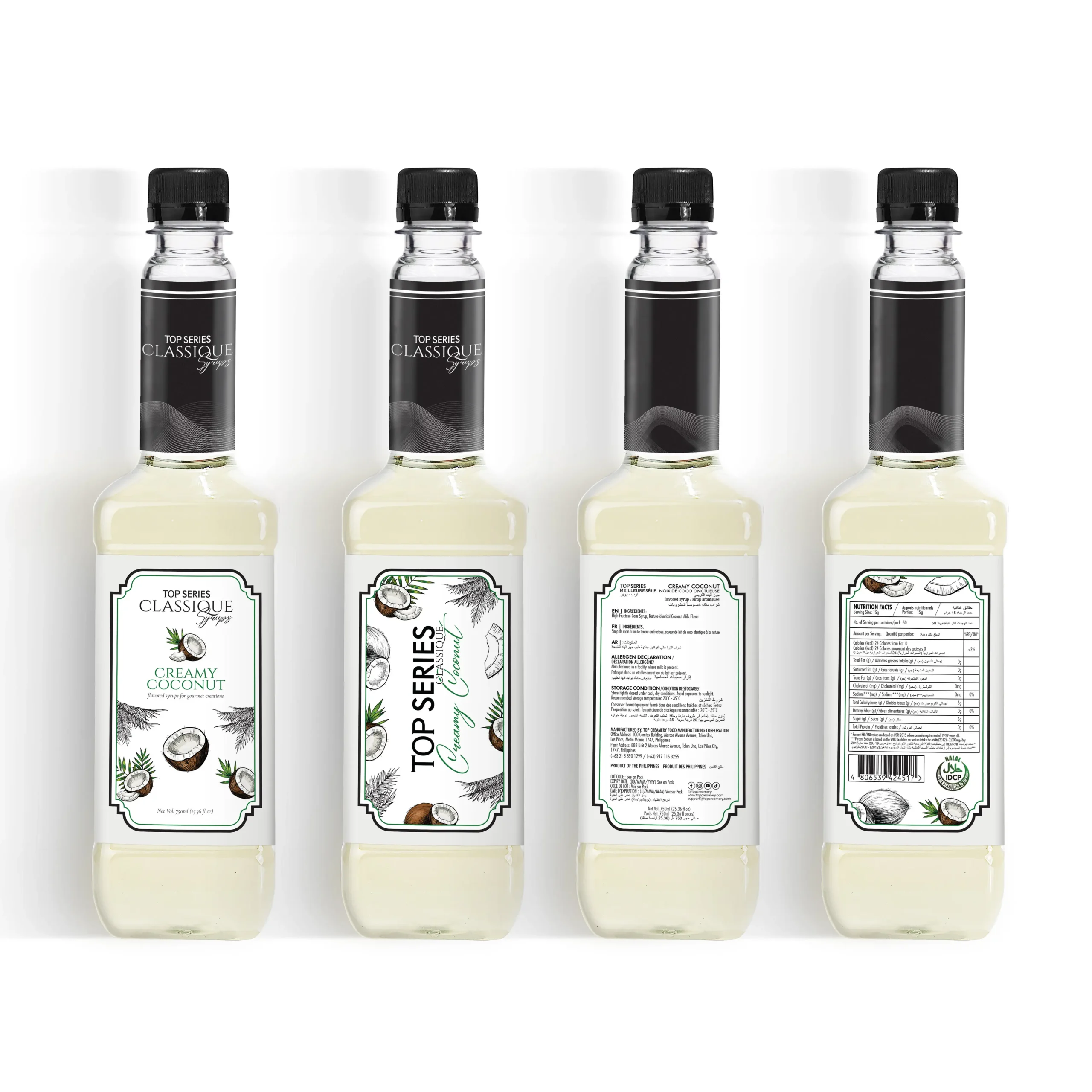 TOP Series Classique Creamy Coconut Syrup 750ml - Image 5
