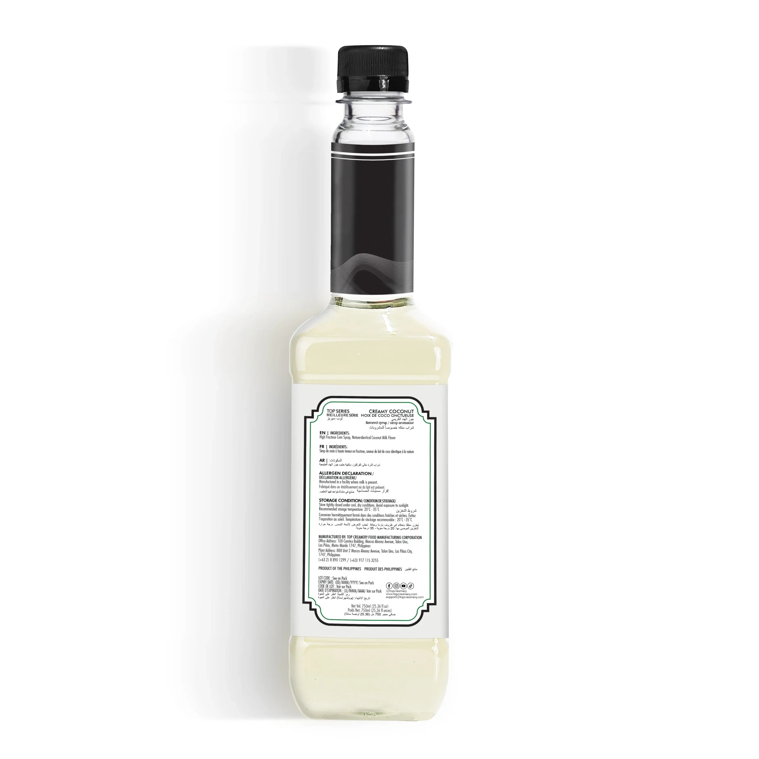 TOP Series Classique Creamy Coconut Syrup 750ml - Image 3