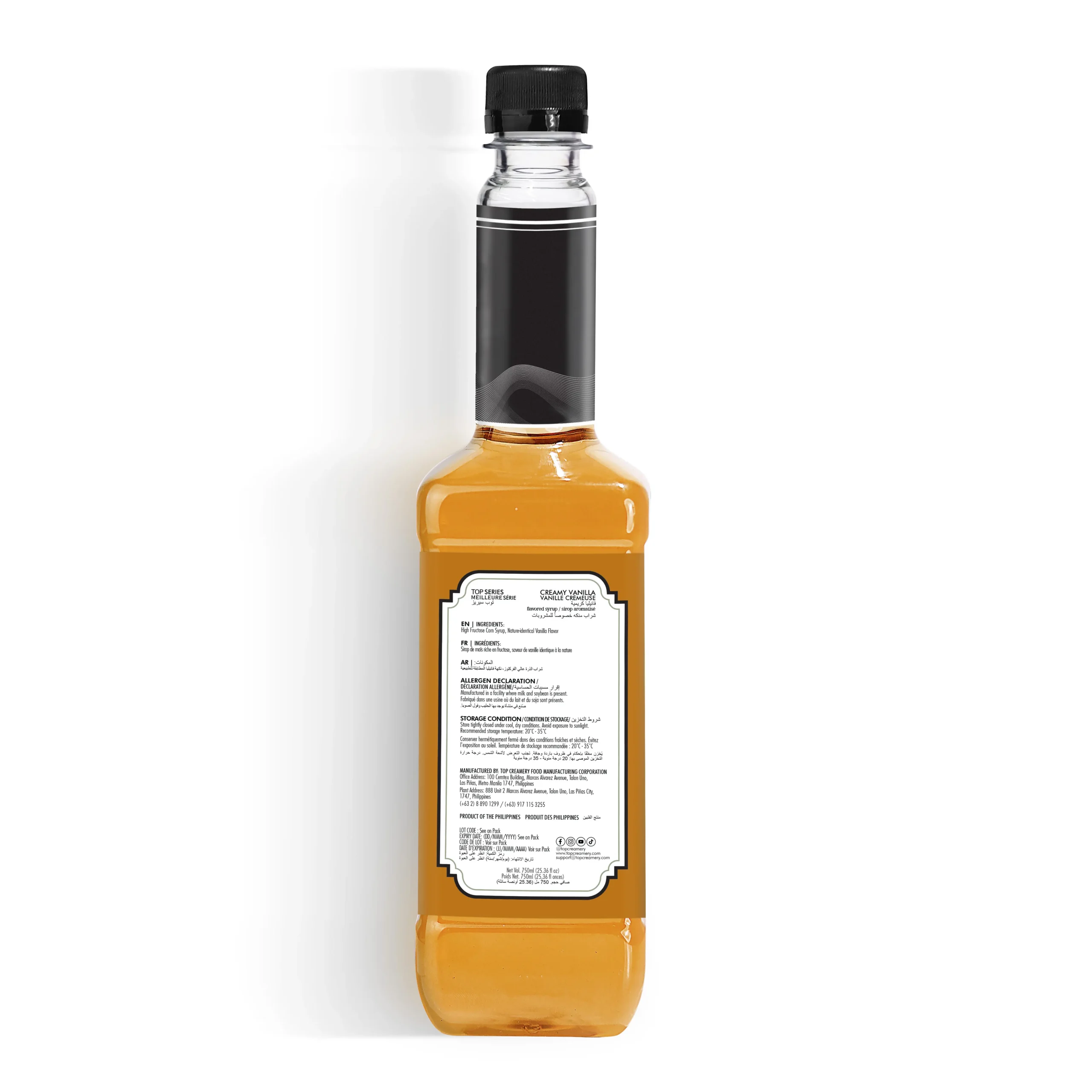 TOP Series Classique Creamy Vanilla Syrup 750ml - Image 3