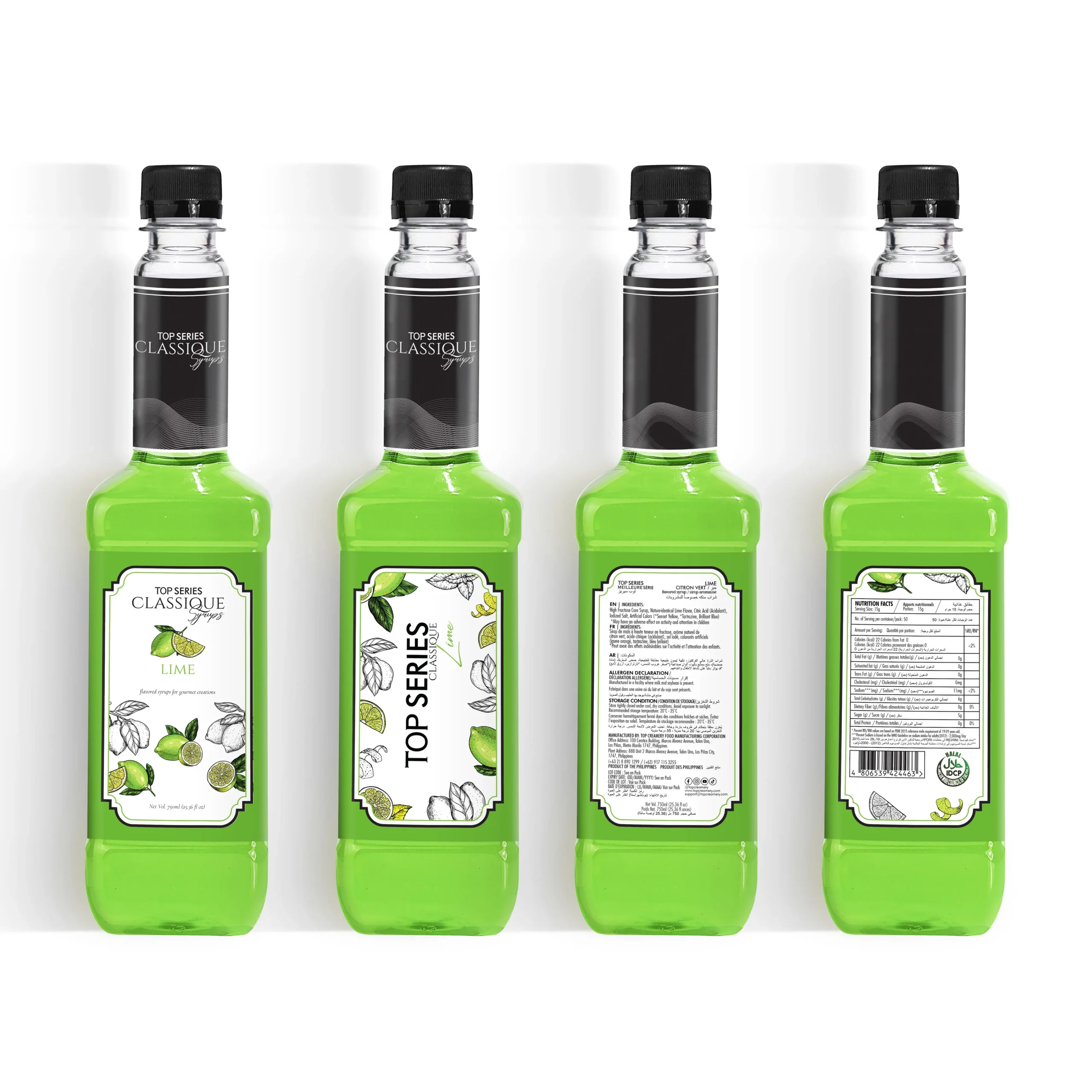 TOP Series Classique Lime Syrup 750ml - Image 5