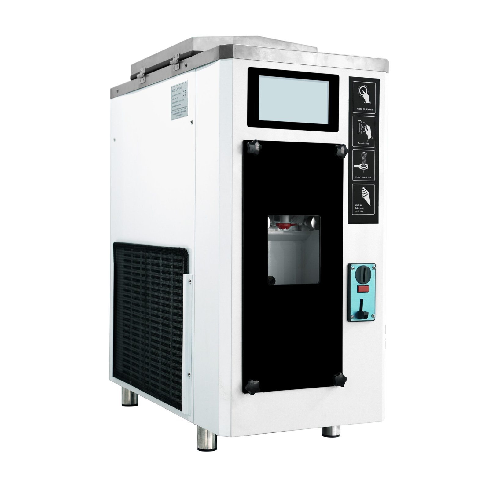 Gelprom GP 100 A Automatic Vendo Series Soft Serve Ice Cream and Frozen Yogurt Machine (1 Nozzle) - Image 3