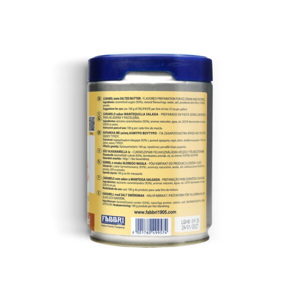 Fabbri 1905 Delipaste Caramel Taste Salted Butter Gluten-Free Paste 1.5kg - Image 3