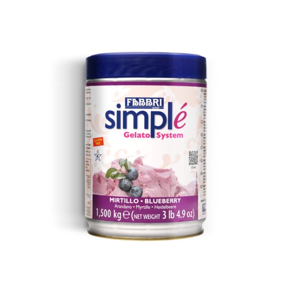 Fabbri 1905 Simple Gelato System Blueberry Gluten-Free Premix Paste 1.5kg