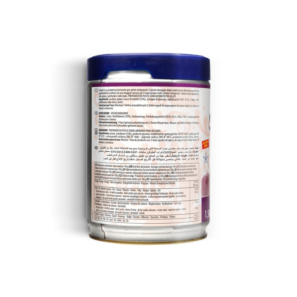 Fabbri 1905 Simple Gelato System Blueberry Gluten-Free Premix Paste 1 ...