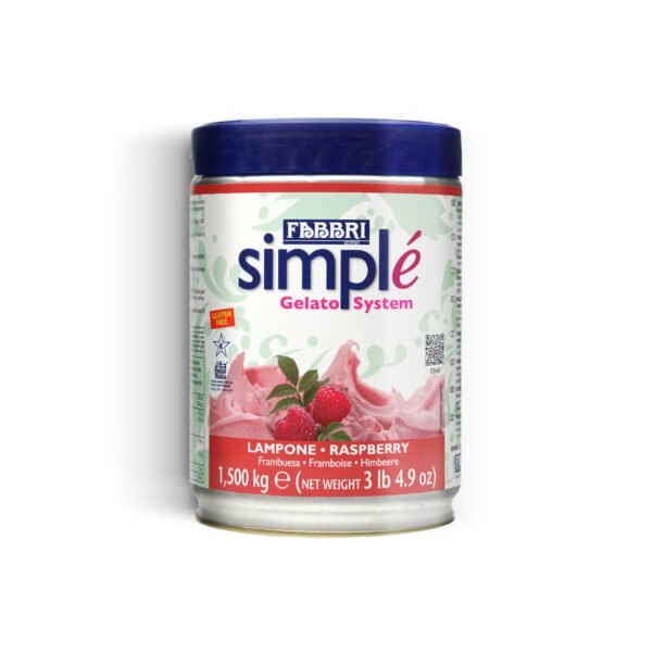 Fabbri 1905 Simple Gelato System Raspberry Gluten-Free Premix Paste 1.5kg