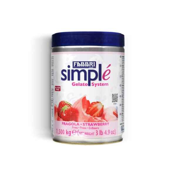 Fabbri 1905 Simple Gelato System Strawberry Gluten-Free Premix Paste 1.5kg