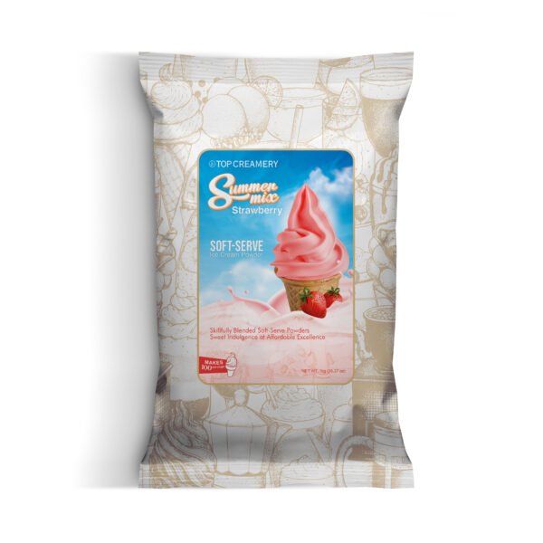 Summer Mix Soft-Serve Ice Cream Strawberry Powder 1kg