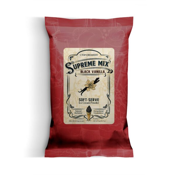 Supreme Mix Soft-Serve Ice Cream Black Vanilla Powder 1kg