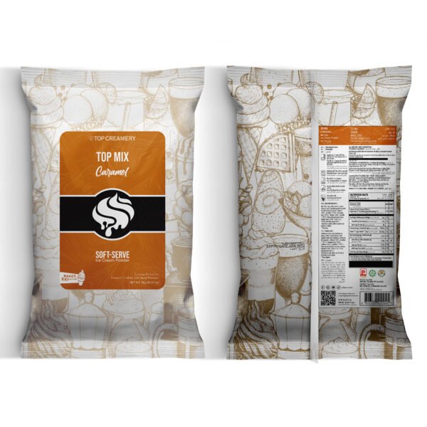 TOP Mix Soft-Serve Ice Cream Caramel Powder 1kg - Image 3