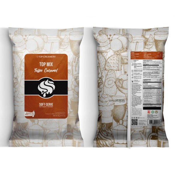 TOP Mix Soft-Serve Ice Cream Toffee Caramel Powder 1kg - Image 3