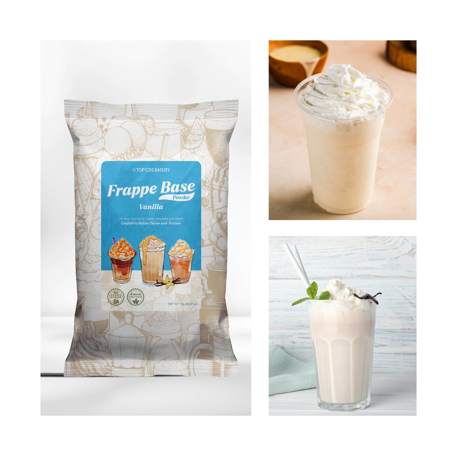 Vanilla Frappe Base Powder 1kg - Image 2