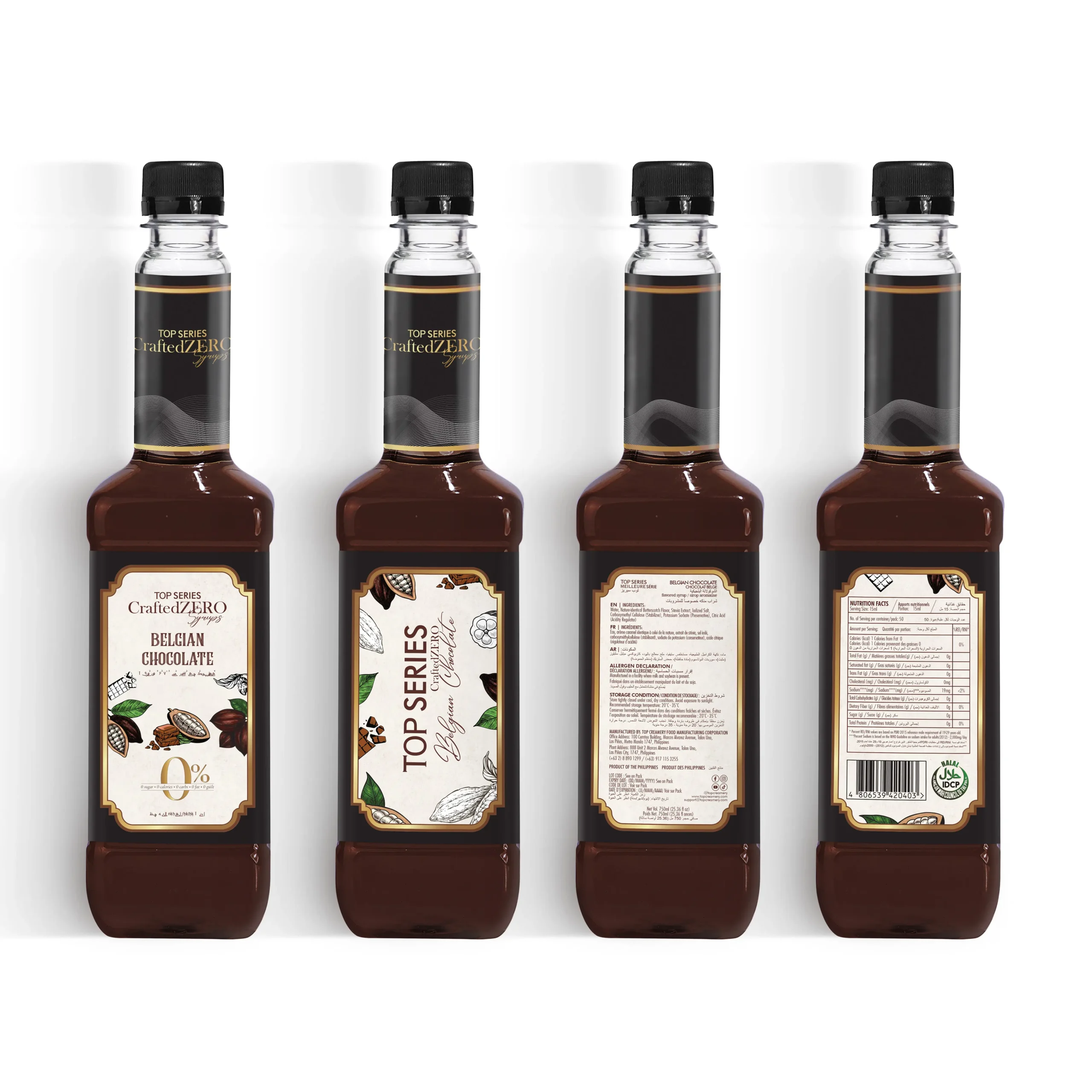 TOP Series CraftedZERO Belgian Chocolate Syrup 750ml - Image 5