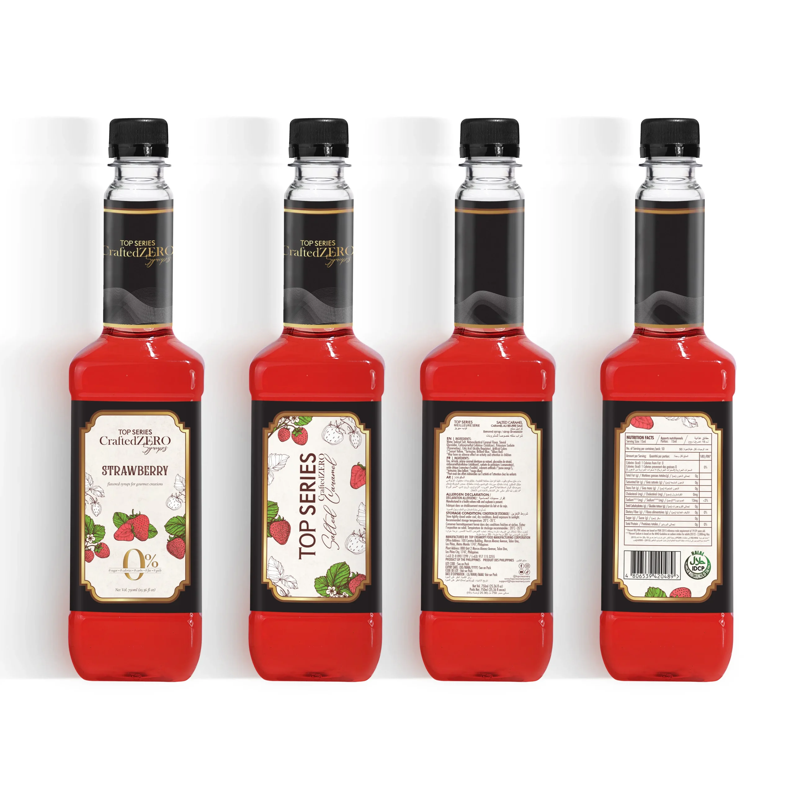TOP Series CraftedZERO Strawberry Syrup 750ml - Image 5