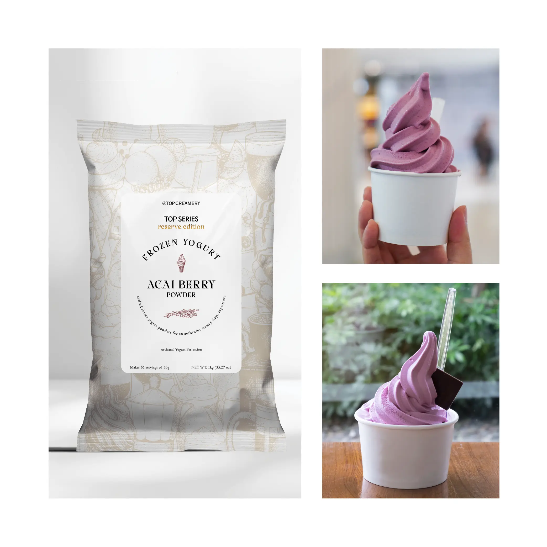 TOP Series Frozen Yogurt Reserve Edition Açai Berry Powder 1kg - Image 4