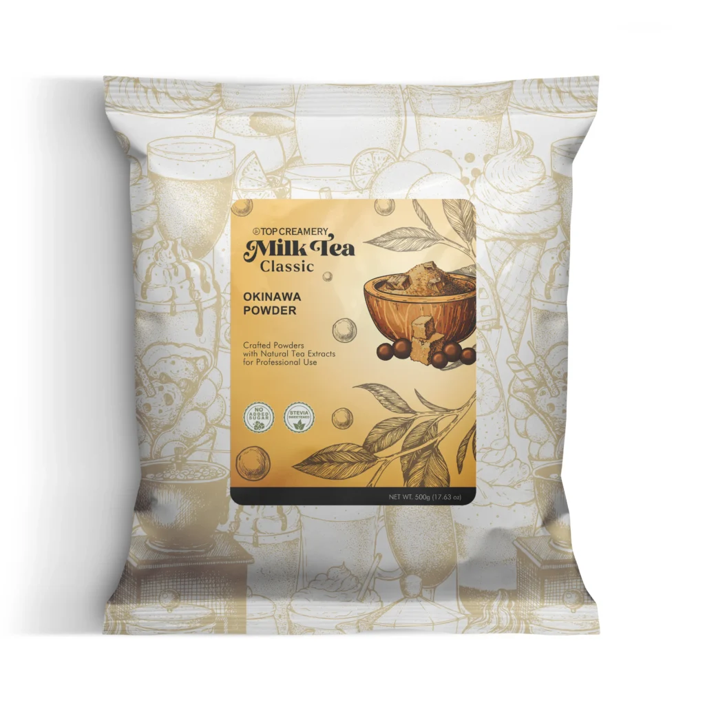 Milk Tea Series Okinawa Powder 500g brown sugar milk tea mix packaging front view