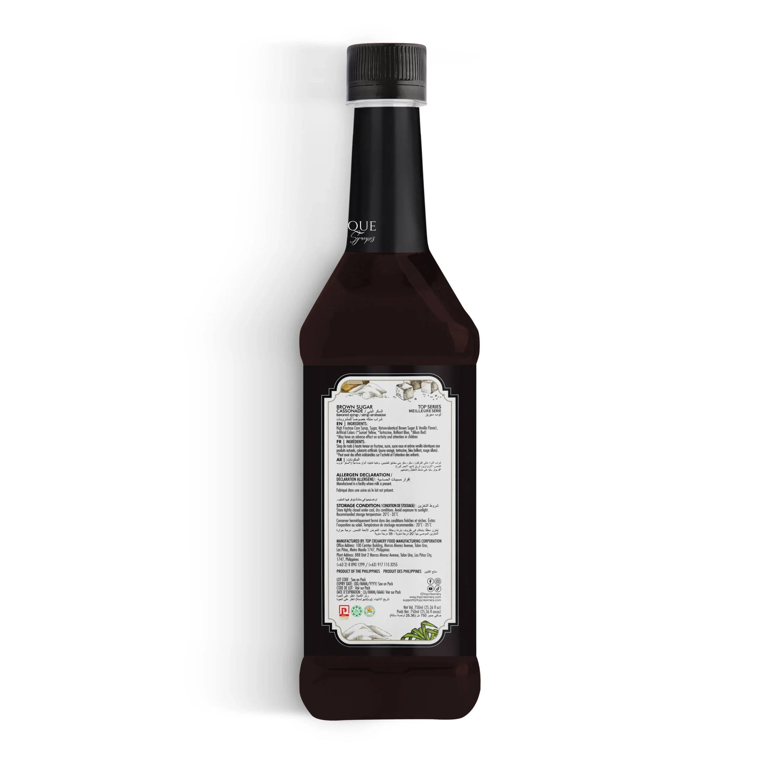TOP Series Classique Brown Sugar Syrup 750ml - Image 3