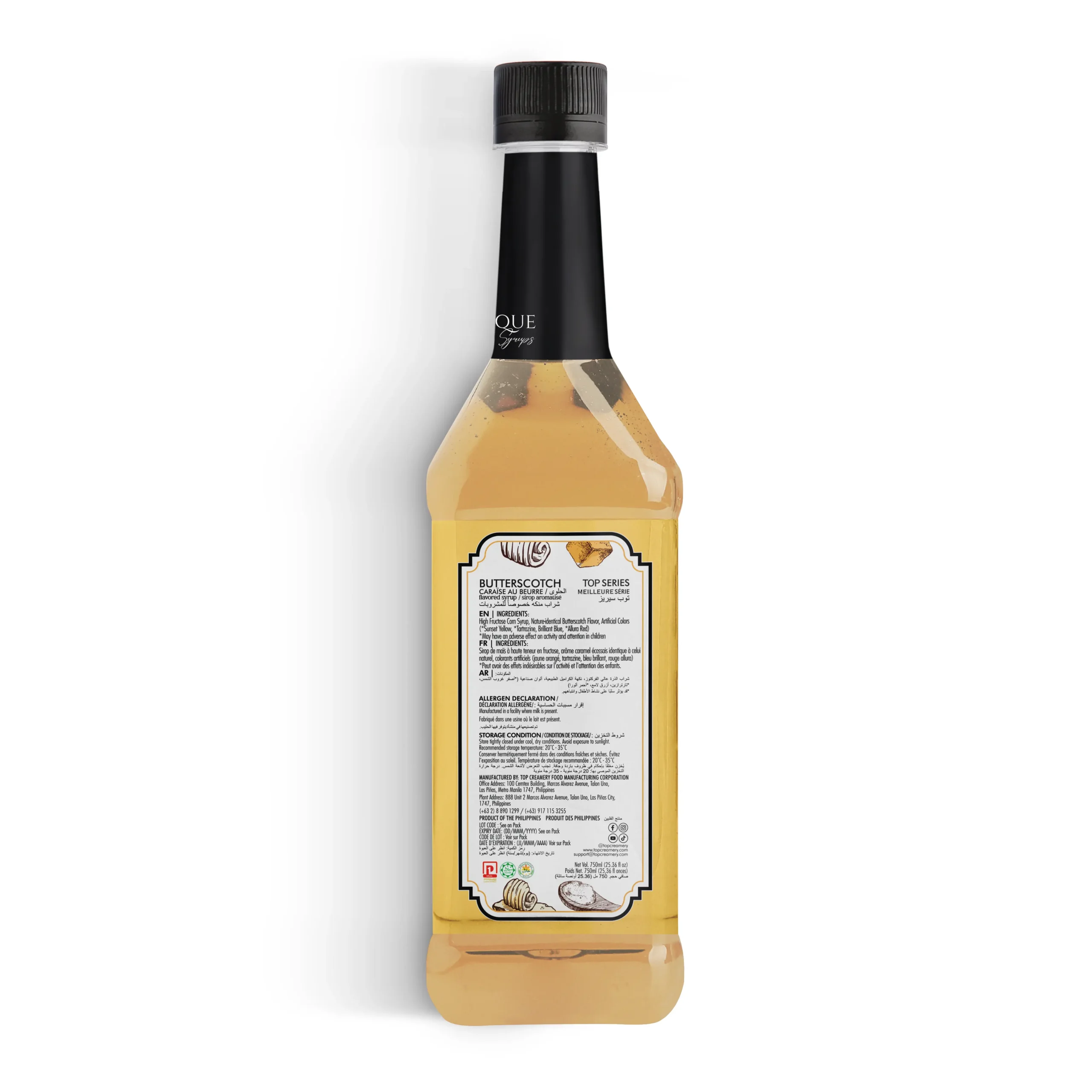 TOP Series Classique Butterscotch Syrup 750ml - Image 3