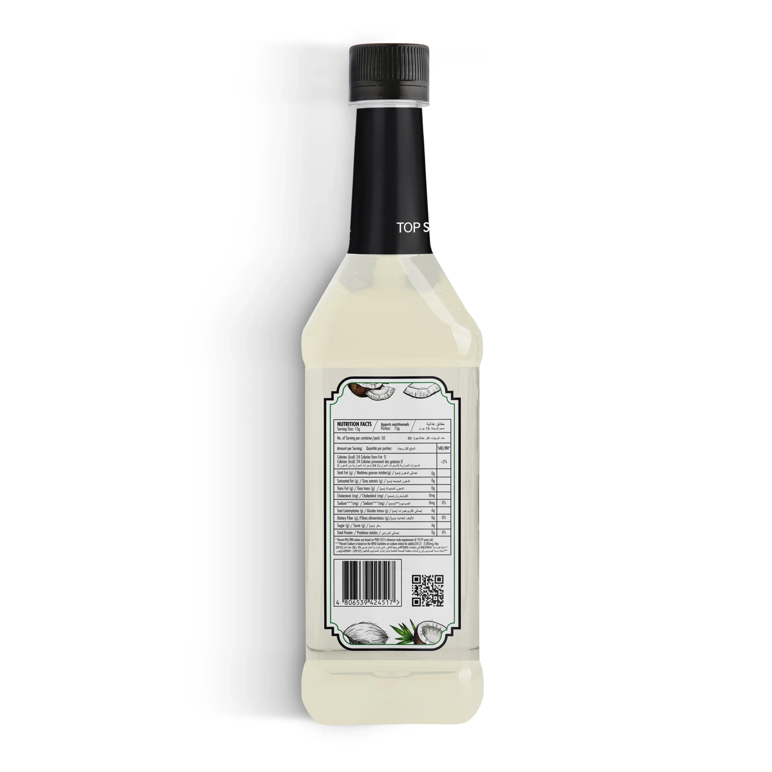 TOP Series Classique Creamy Coconut Syrup 750ml - Image 4