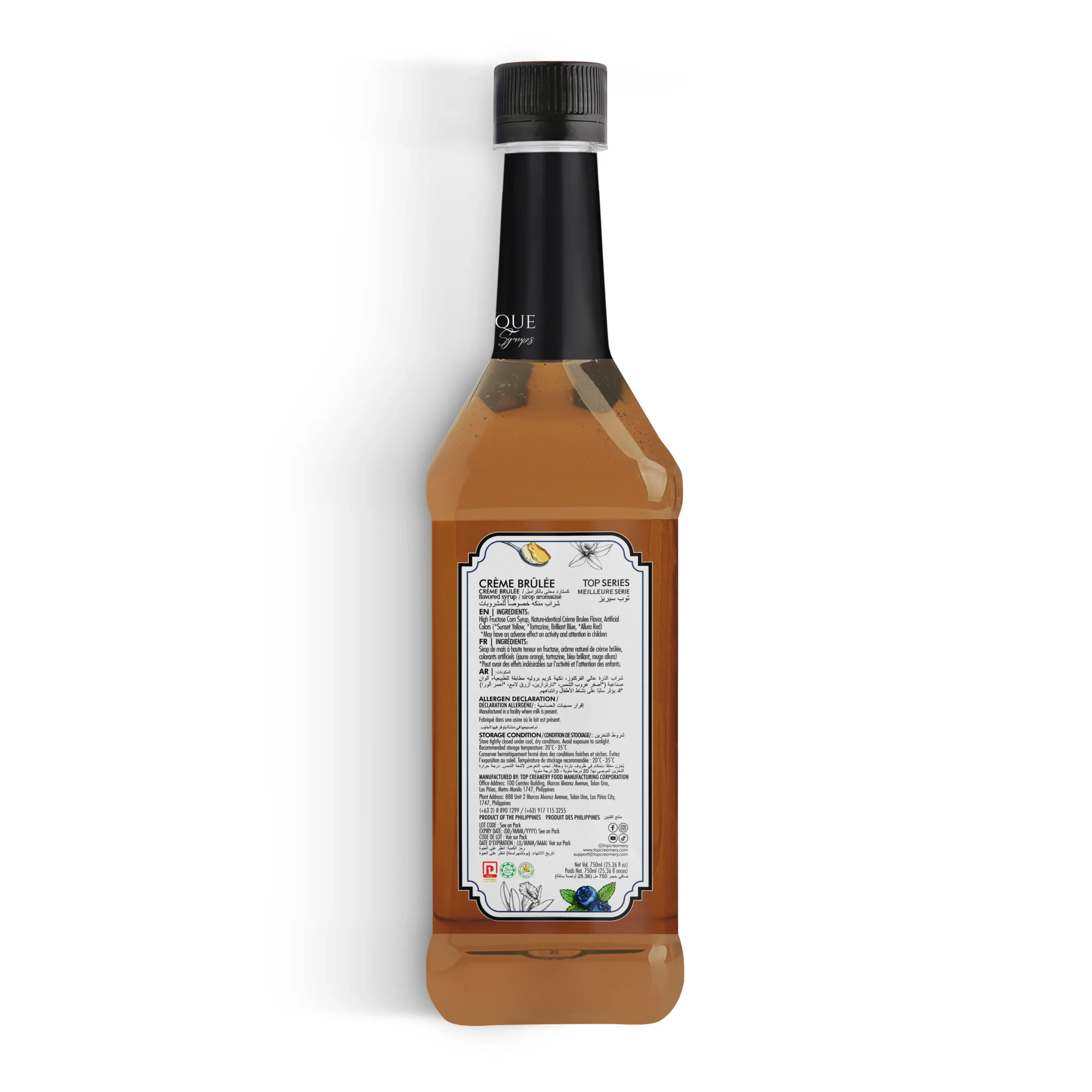 TOP Series Classique Creme Brulee Syrup 750ml - Image 3