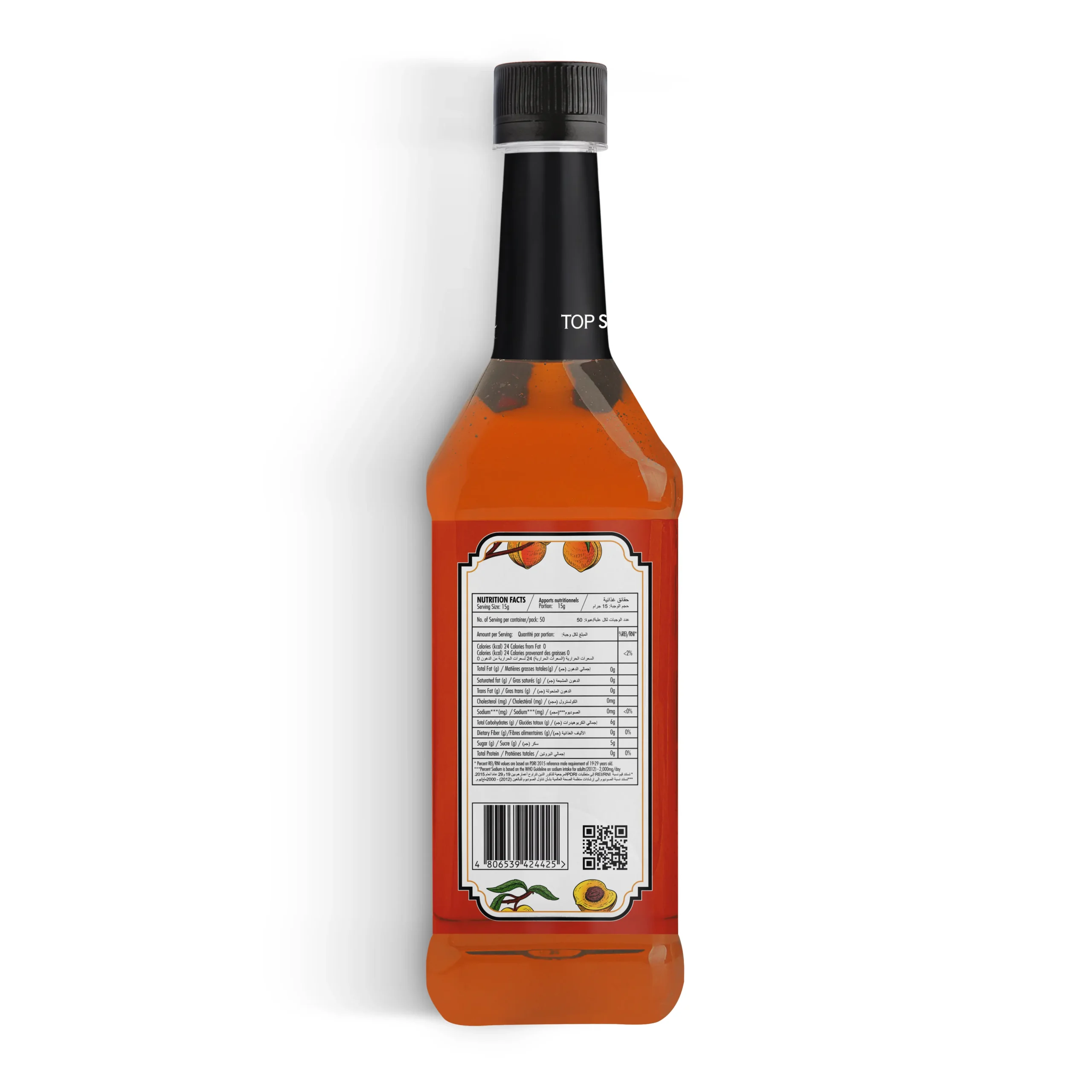 TOP Series Classique Peach Syrup 750ml - Image 4