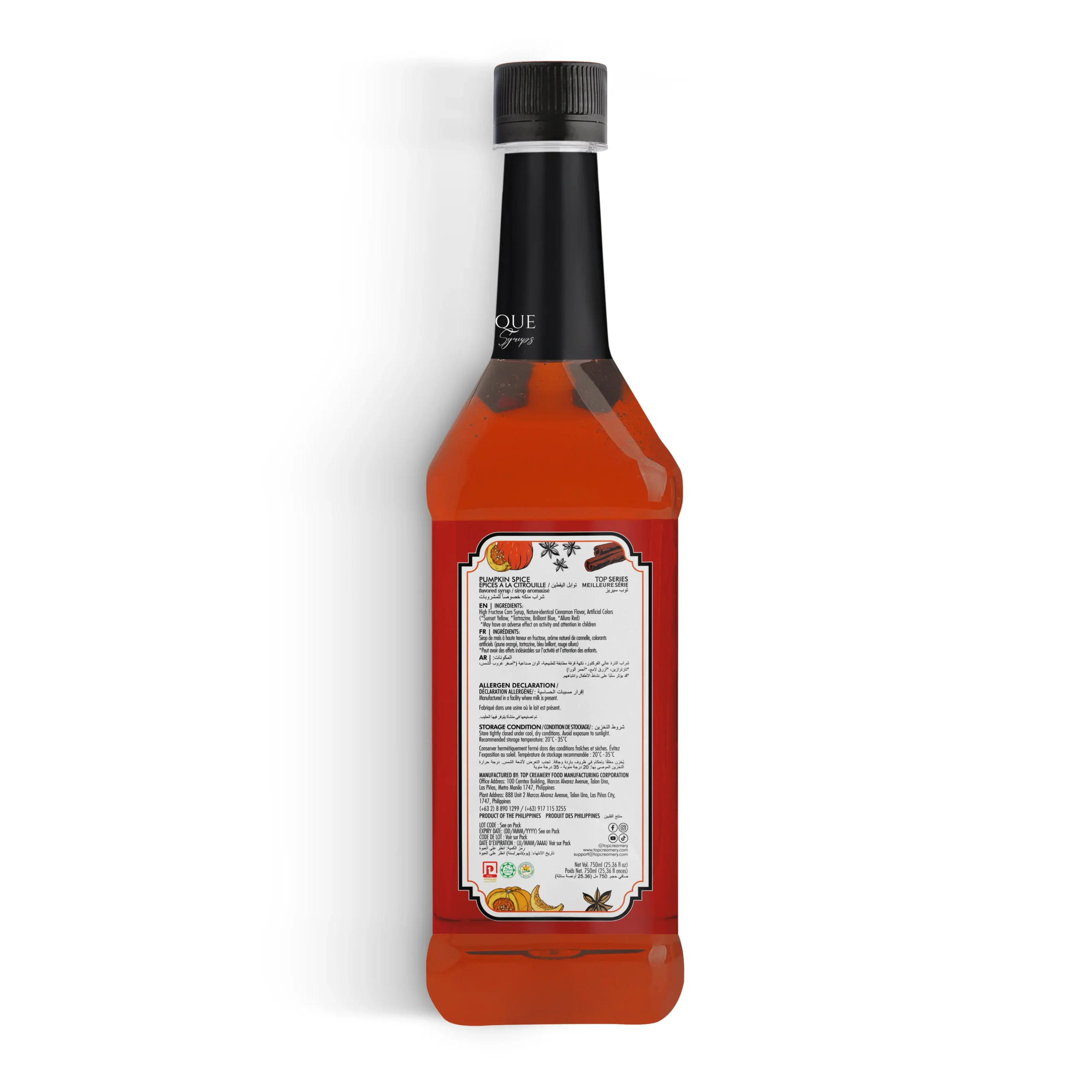 TOP Series Classique Pumpkin Spice Syrup 750ml - Image 4