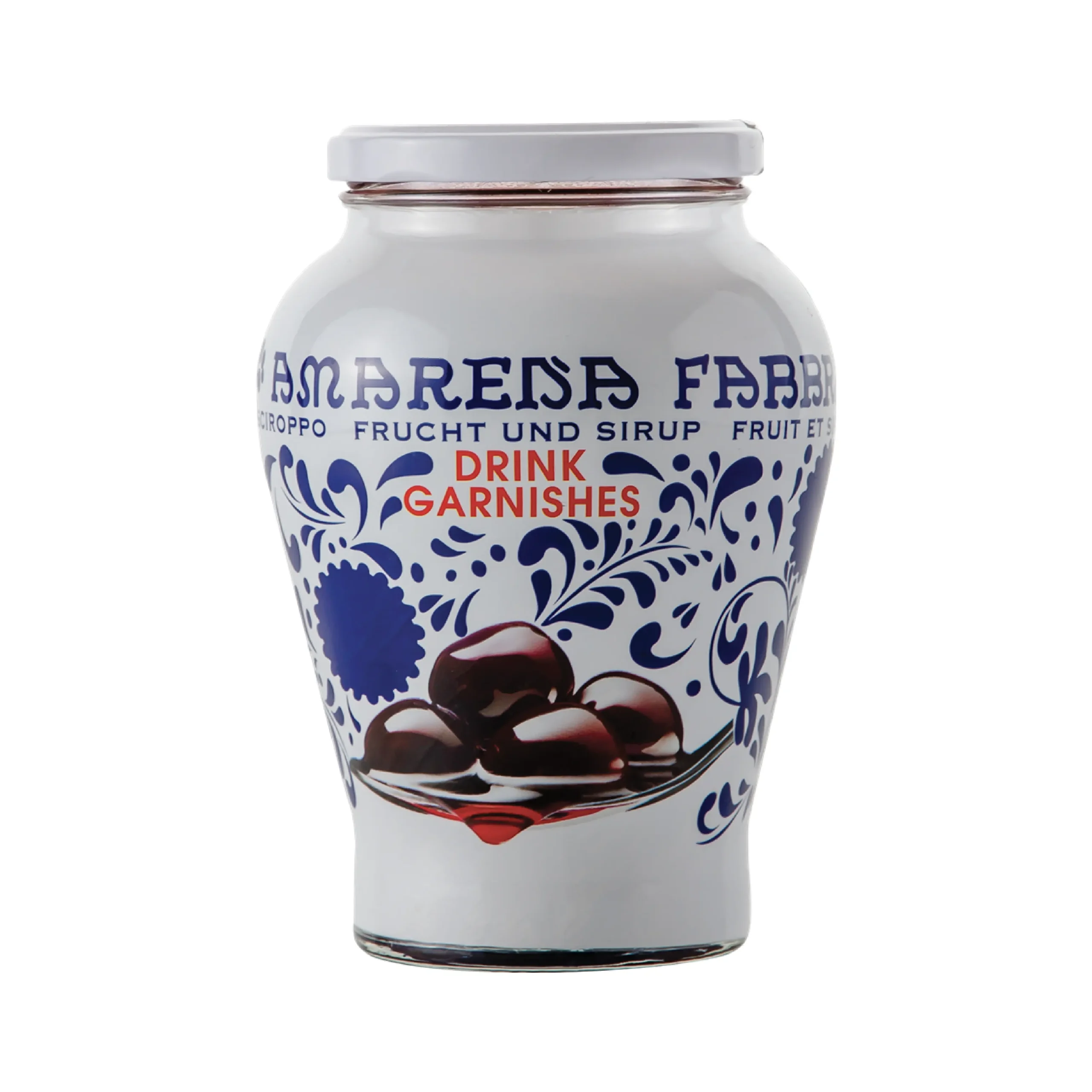 Fabbri 1905 Amarena Drink Garnish Opaline Jar Vegan Fruit and Syrup 1kg