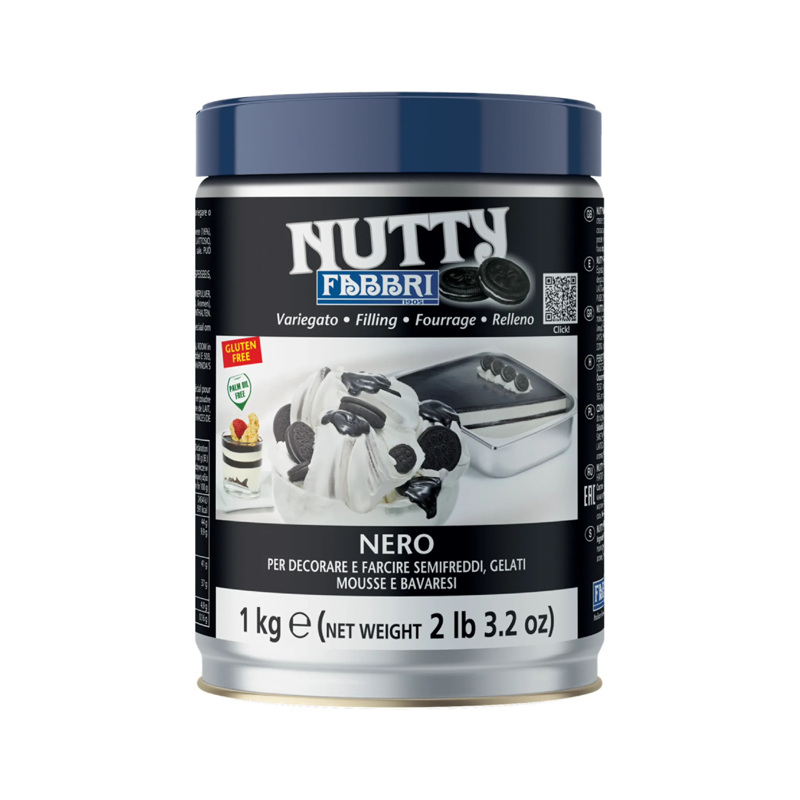 Fabbri 1905 Nutty Dark Chocolate Gluten-Free Cream Filling 1kg