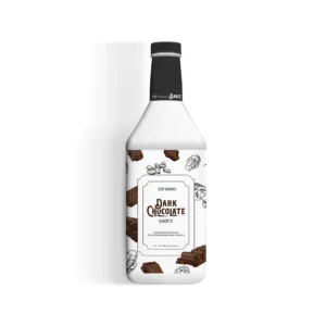 TOP Series Dark Chocolate Sauce 2kg dark chocolate sauce bottle packaging front view