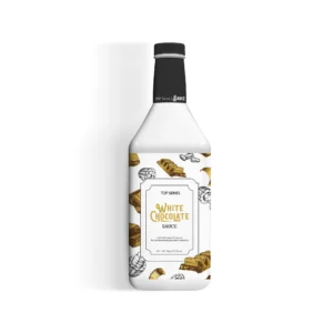 TOP Series White Chocolate Sauce 2kg white chocolate sauce bottle packaging front view
