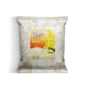 Front of a bag of pineapple-flavored beverage powder with the label 'Summer Fresh Pineapple' and pineapple imagery