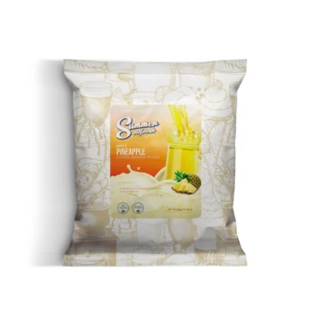 Front of a bag of pineapple-flavored beverage powder with the label 'Summer Fresh Pineapple' and pineapple imagery