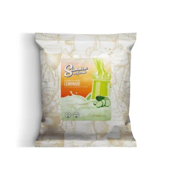 Pouch of Summer Lemonade flavored beverage powder with cucumber illustration on the front label
