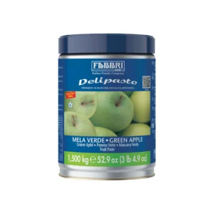 Fabbri Delipaste apple paste jar with blue label, showing green apples on the front and 'Mela Verde / Green Apple' text.