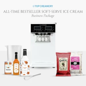 All-in-one ice cream business package: soft-serve machine, syrups, and packaging from Top Creamery (All-Time Bestseller)